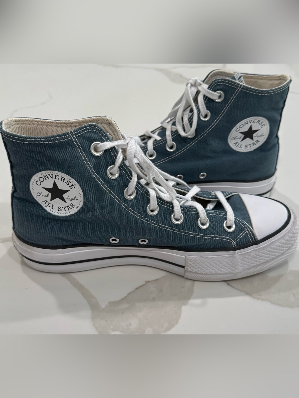 Converse Chuck Taylor All Star High Top Sneakers Platform - Teal Blue
